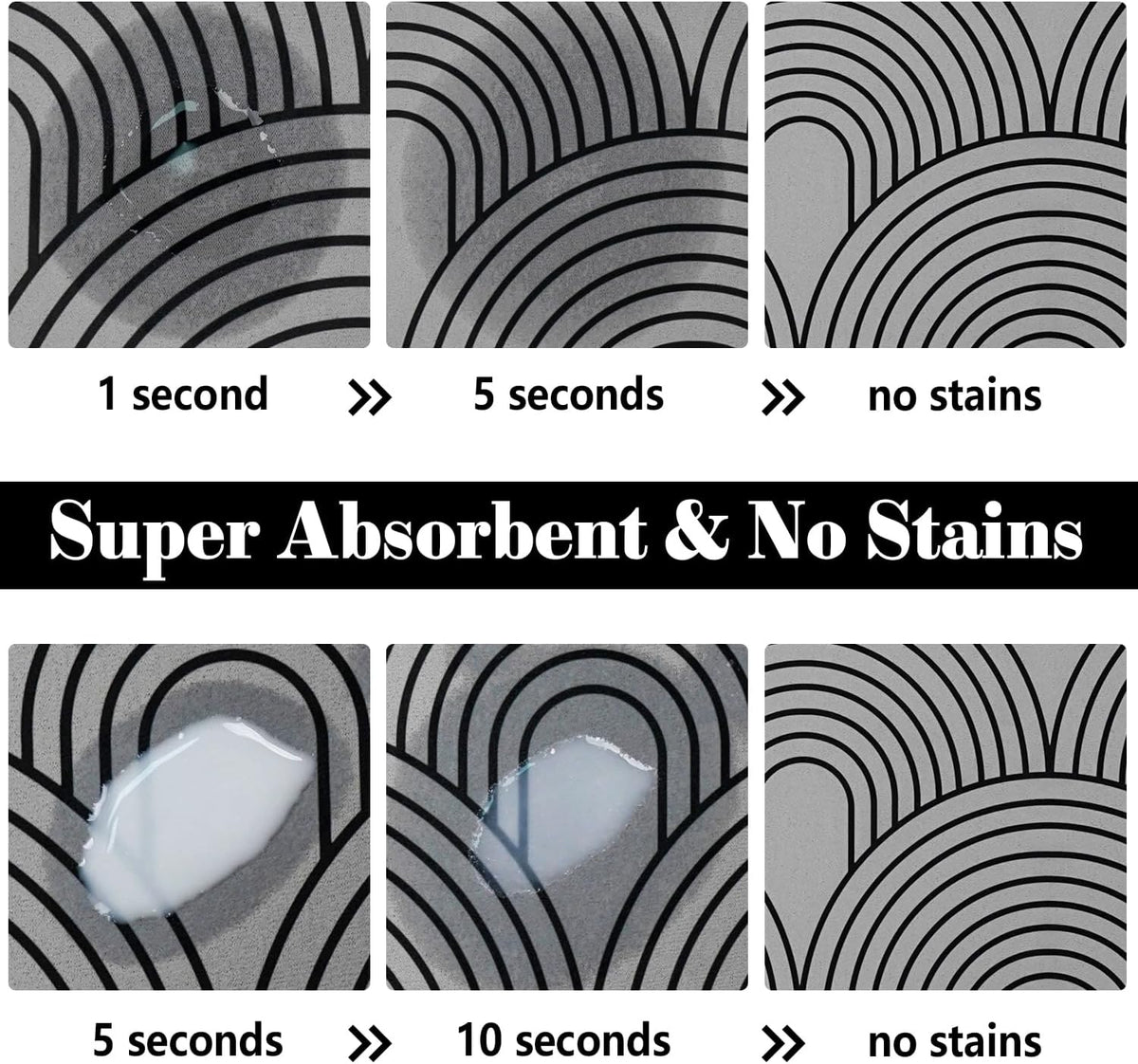 Dog Food Mats for Floors Absorbent, Pet Cat Food Mat - Quick Dry Dog Bowl Mats for Food and Water