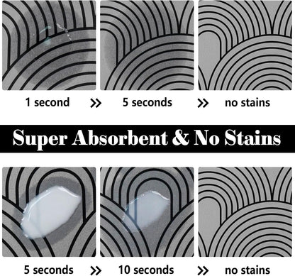 Dog Food Mats for Floors Absorbent, Pet Cat Food Mat - Quick Dry Dog Bowl Mats for Food and Water