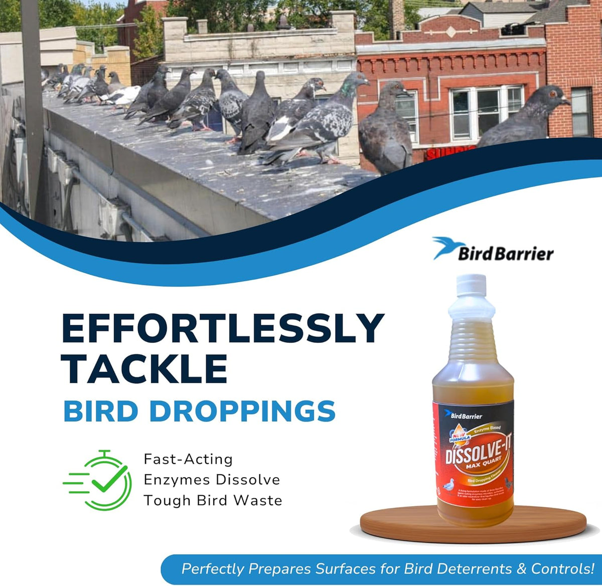 BIRD BARRIER Product Image Dissolve-It Enzyme Cleaner Concentrate |1 Quart Ready to use | Bird