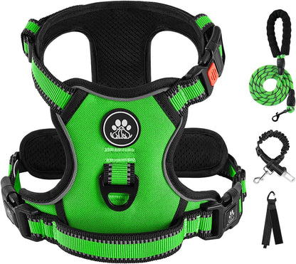 IVY&LANE No Pull Dog Harness for Medium Dogs, Dog Vest Harness with Leash, Safety Belt and Storage
