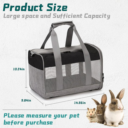 PINVNBY Bunny Carrier for Travel Camping Outdoor, Small Pet Carrier, Guinea Pig Carrier, Breathable