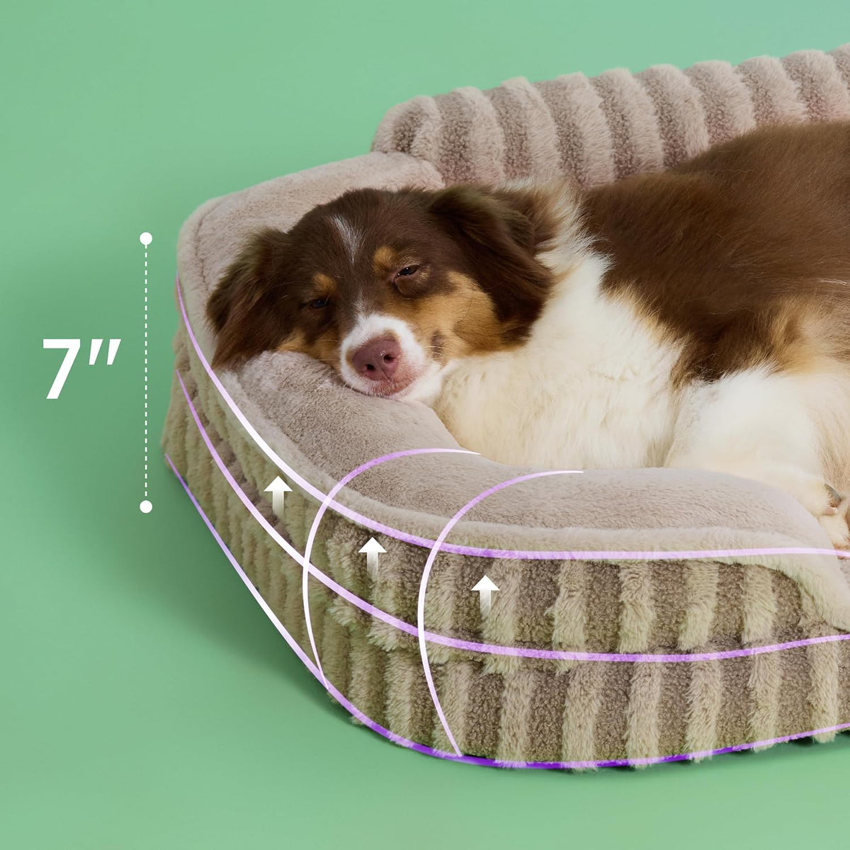 LE SURE Cute Dog Beds Large Sized Dog, Orthopedic Waterproof Large Pet Bed with Sides, Non-Slip