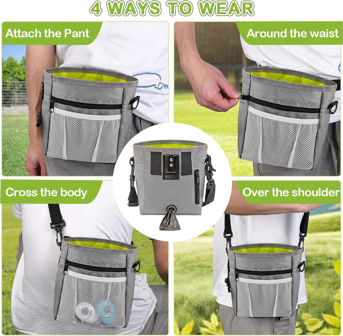 JIURUN Dog Treat Bag, Dog Training Kit - Treat Pouch, Pet Training Fanny Pack, Puppy Training