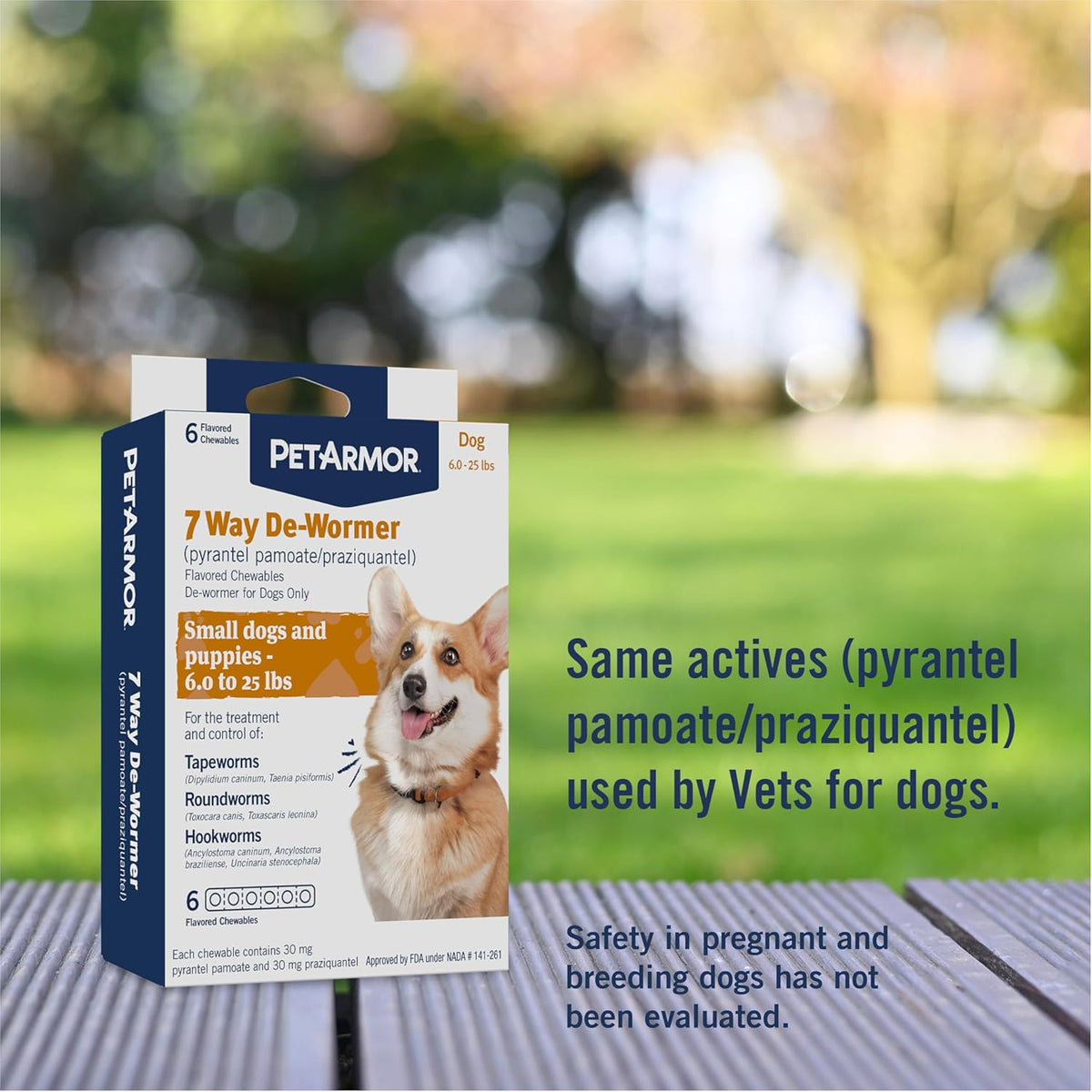 PetArmor 7 Way De-Wormer for Dogs, Oral Treatment for Tapeworm, Roundworm & Hookworm in Small Dogs