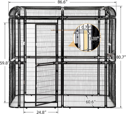 wonline Parrot Cages for Large Birds Outdoor Extra Large Bird Cage with Bird Cage and Perch