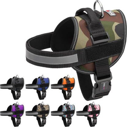 Dogline Dog Harness, Reflective No-Pull Adjustable Vest with Handle for Walking, Training