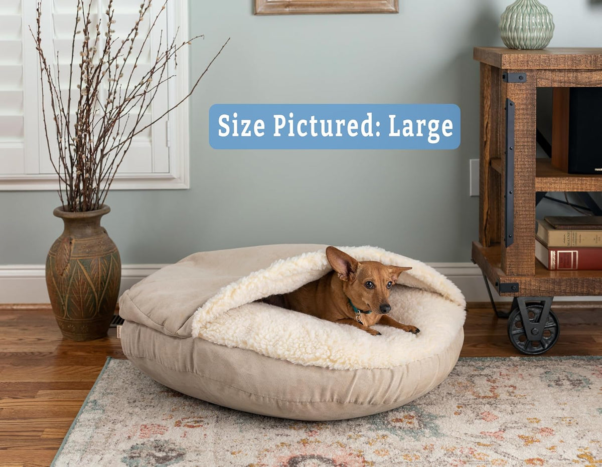 Snoozer Luxury Cozy Cave Dog Bed - Indoor Dog Bed with Cover Cave, Covered Calming Burrow for Small