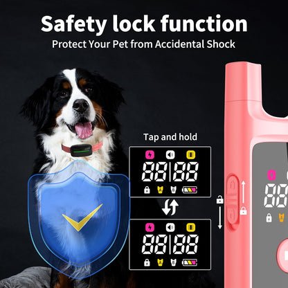 Dog Training Shock Collar 4000FT Dog Bark Collar with Remote IP67 Waterproof 4 Training Modes Beep