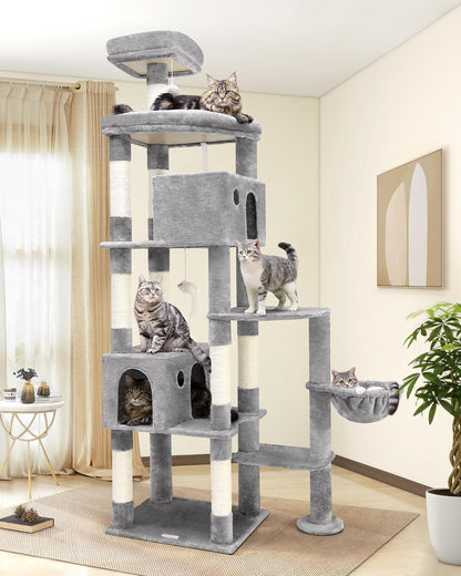 Globlazer Giant Cat Tree, 83 inch Cat Tree for Indoor Cats Large Adult, XXL Cat Tower with 9