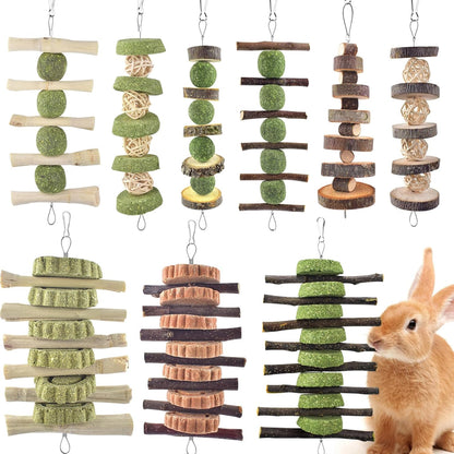 ERKOON Bunny Chew Toys, Rabbit Chew Toys for Teeth Grinding, Improve Dental Health, 100% Natural