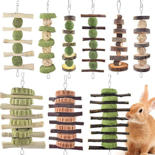 ERKOON Bunny Chew Toys, Rabbit Chew Toys for Teeth Grinding, Improve Dental Health, 100% Natural
