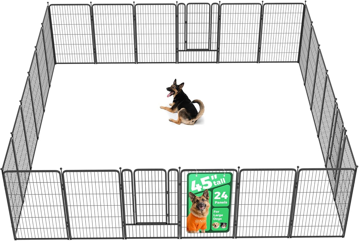 FXW Rollick Unleashed Dog Playpen for Indoor, Yard, RV Camping, 45 inch 24 Panels for Large Dogs