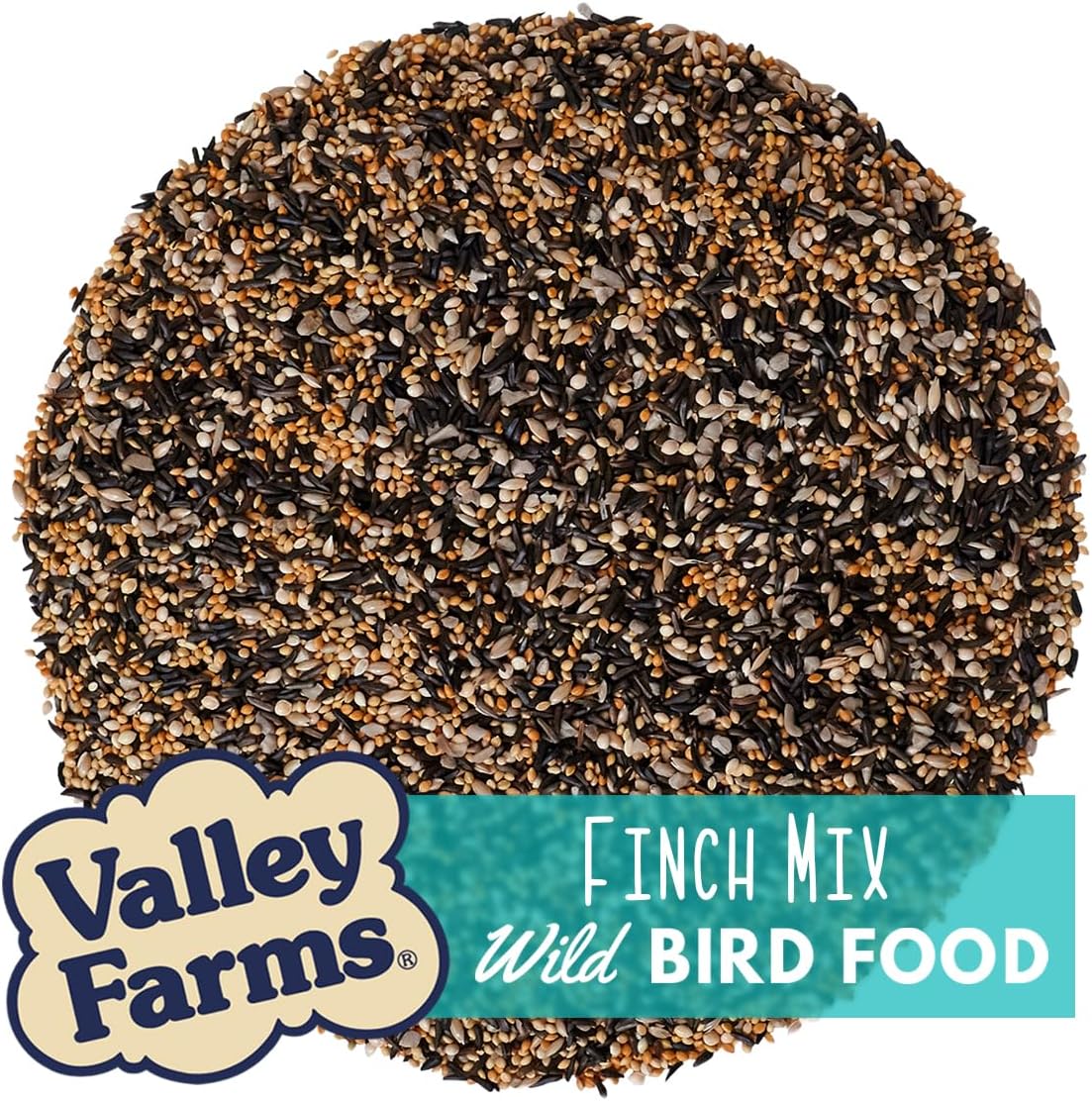 Valley Farms Wild Finch Mix 4 LB 2-Pack (8 LB Total) Wild Bird Food for Outside Feeders, Wild Bird