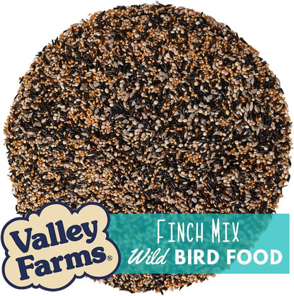Valley Farms Wild Finch Mix 4 LB 2-Pack (8 LB Total) Wild Bird Food for Outside Feeders, Wild Bird