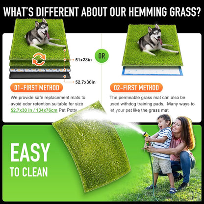 Hompet Artificial Grass for Dogs, 51"x28", Professional Dog Grass Mat, Easy to Clean with Drainage