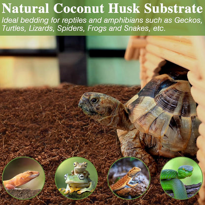 ZeeDix 10LB Compressed Coconut Fiber Substrate, 100% Organic Coco Coir Fiber Brick Husk Substrate
