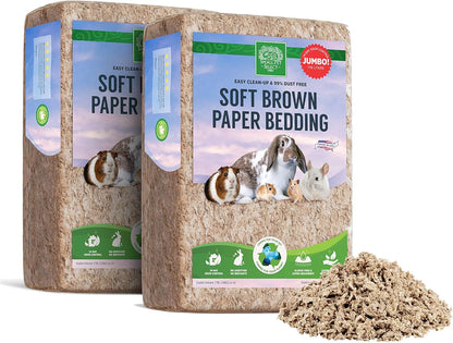 Small Pet Select Brown Natural Paper Bedding, Soft Animal Bedding with Odor Control for Guinea Pig
