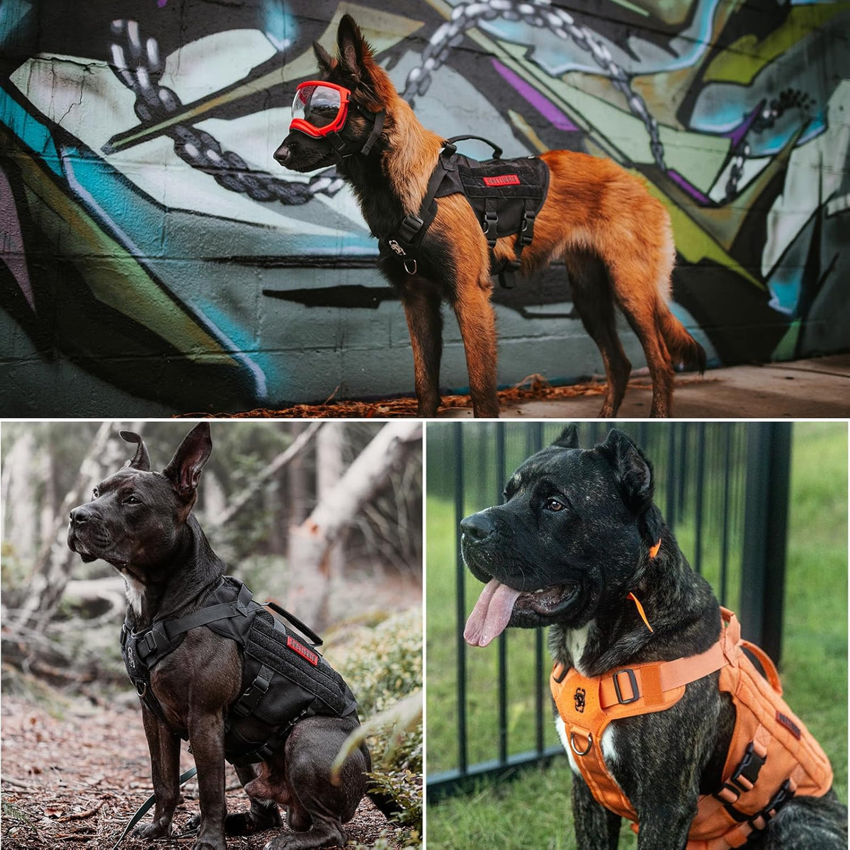 OneTigris No Pull Tactical Dog Harness for Medium Large Dogs, Mesh Design Breathable Military Dogs
