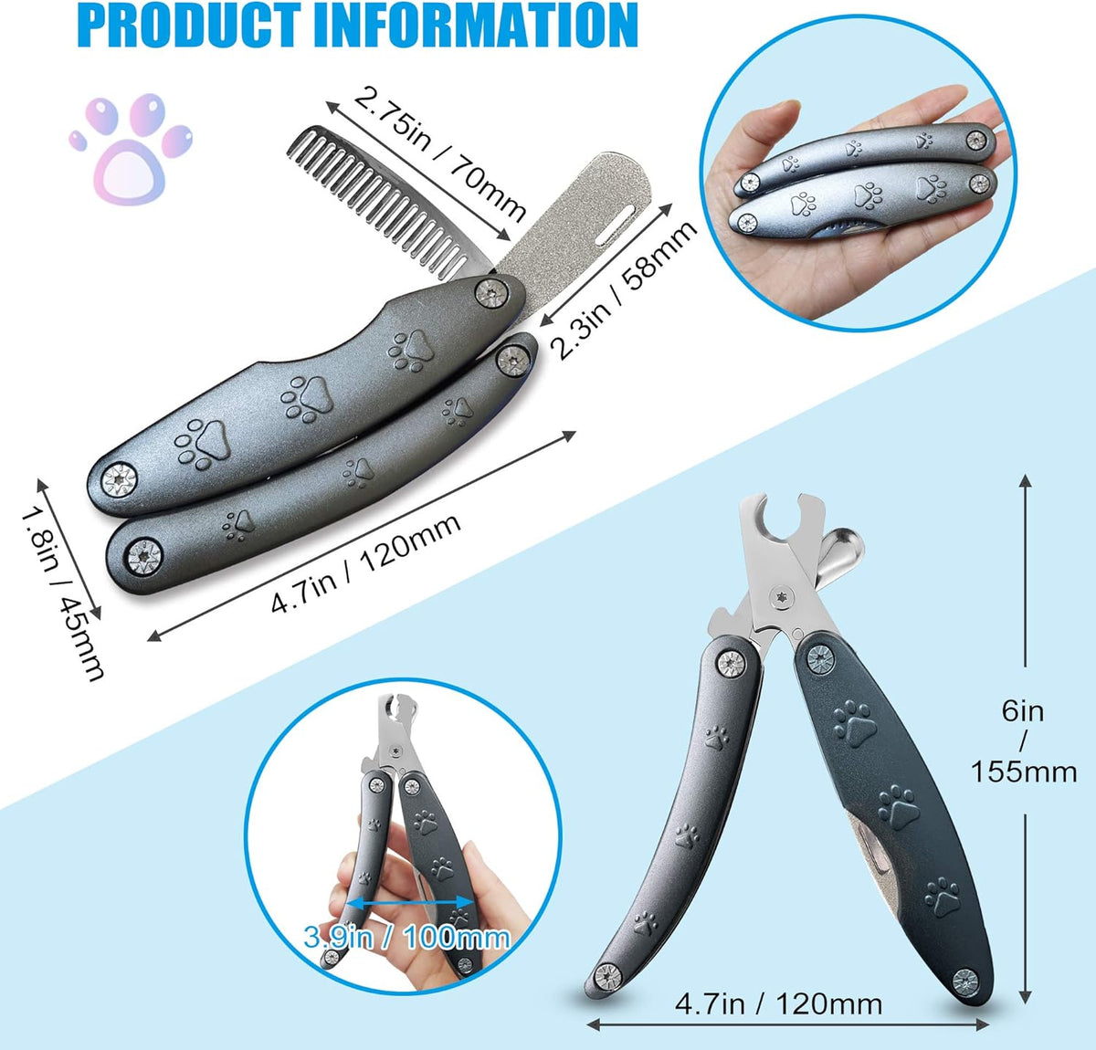 Best Dog Nail Trimmers for Anxiety Sensitive Dogs, Quiet Sharpest Smoothest Nail Clippers for Large