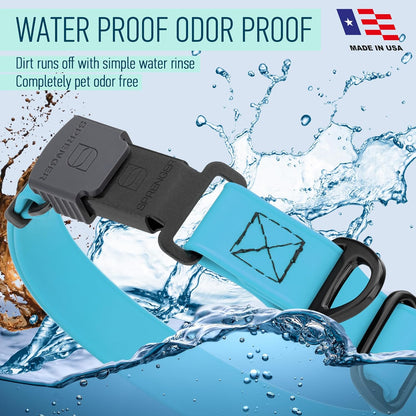 Dogline Biothane Waterproof Dog Collar with Herm Sprenger Stainless Steel Quick Release Buckle
