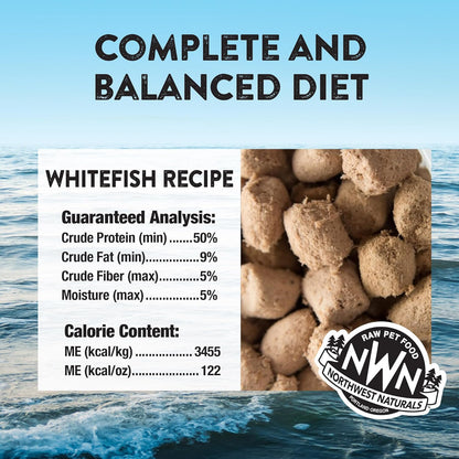 Northwest Naturals Freeze-Dried Whitefish Cat & Kitten Food – Bite-Sized Nibbles, Healthy, Limited