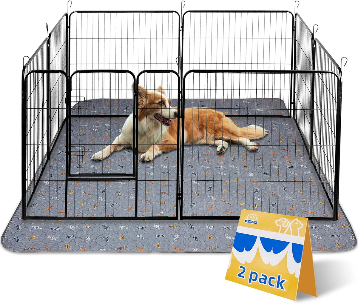 Sunheir Washable Pee Pads for Dogs Extra Large 36" x 48" 2-Pack Reusable Puppy Pads Pet Training