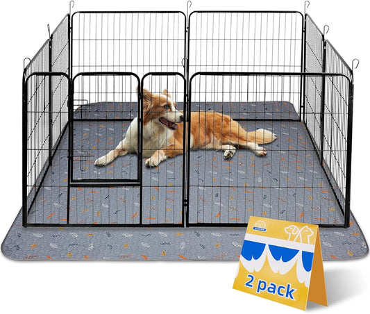 Sunheir Washable Pee Pads for Dogs Extra Large 36" x 48" 2-Pack Reusable Puppy Pads Pet Training
