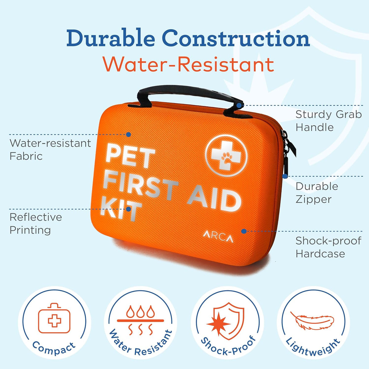 Cat & Dog First Aid Kit for Car - Pet Emergency Kit for Home Office Travel – Dog Camping Essentials