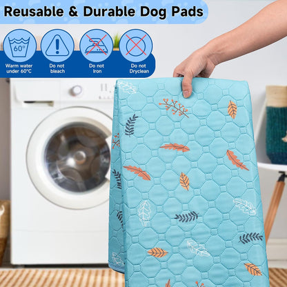 Sunheir 2 Pack Washable Guinea Pig Pee Pads, 24" x 48" Waterproof Reusable Guinea Pig Cage Liners