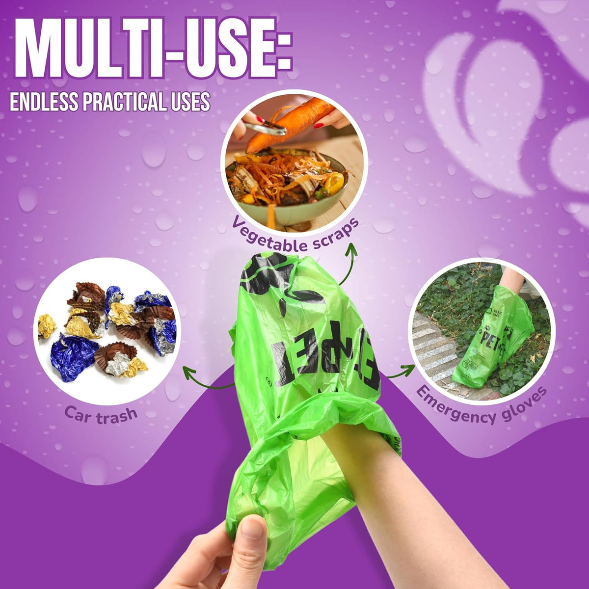 Pet N Pet 1080 Counts Green Poop Bags for Dogs, 41% Plant Based & 59% PE Extra Thick Dog Poop Bags