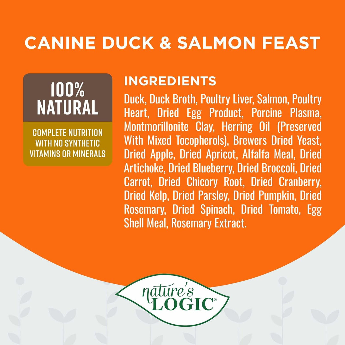 Nature's Logic Grain-Free Canned Dog Food - 95% Animal Proteins - 100% Natural Wet Dog Food Cans