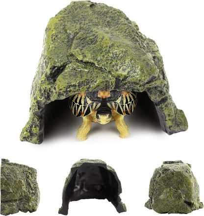 Reptile Rock Hide Cave - World 9.99 Mall Reptile Rock Hide Habitat Decoration|Natural,Non-Toxic