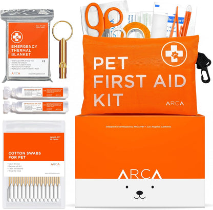 Dog First Aid Kit - Pet Emergency Kit - Water Resistant High Visibility Reflective First Aid Pouch