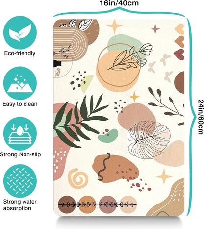 Pet Feeding Mat for Floors Waterproof Dog Mat for Food and Water Absorbent Quick Dry Non Slip mat