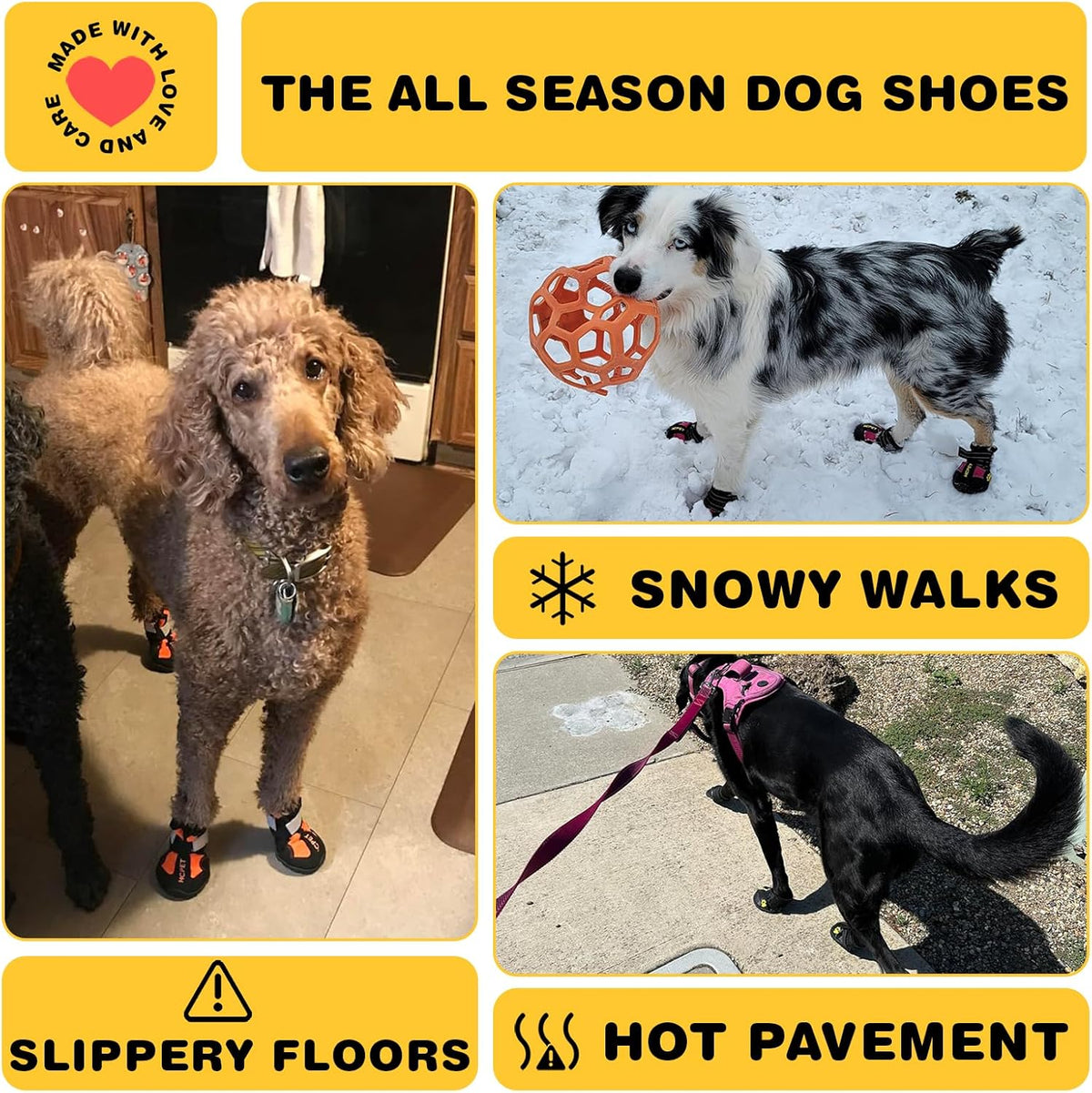 Hcpet Dog Shoes, Dog Boots for Small Dogs, Breathable Medium Dog Booties Paw Protector for Summer