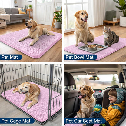 Smiry Dog Door Mat for Muddy Paws 30x20, Absorbs Moisture and Dirt Doormat, Non-Slip Washable Quick