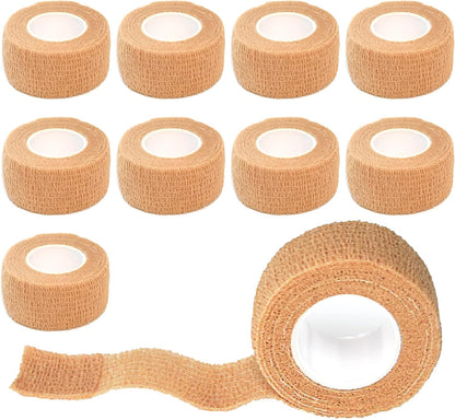 9 Pack 1" x 5 Yards Self Adhesive Bandage Wrap Self Stick Wrap for Ankle, Wrist, Finger, Sports