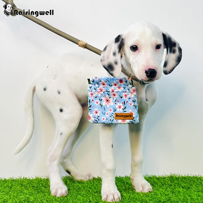 Dog Treat Pouch, Small Cotton Pocket Sized Training Holder, Hand Free Walking Fanny Bag with