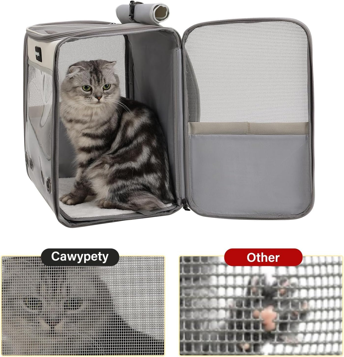 Cat Carrier Backpack,Cat Carrier with Window Blind，Cat Backpack for Small Cats Dogs, Safety Straps