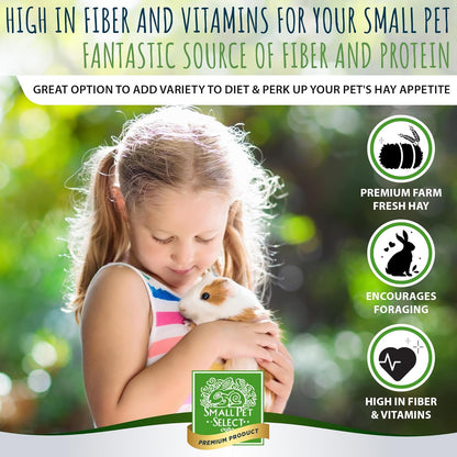 Small Pet Select - Gourmet Hay Pet Food, Exclusive Treat Hay, Flowers, and Herb Blend, for Rabbits