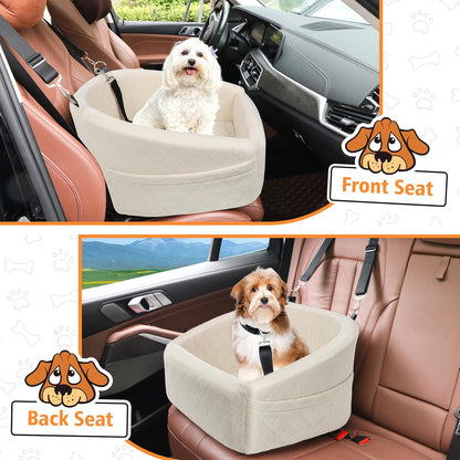 Dog Car Seat for Small Medium Dogs,Detachable Washable Dog Booster Seat Under 30lbs, Pet Car Seat