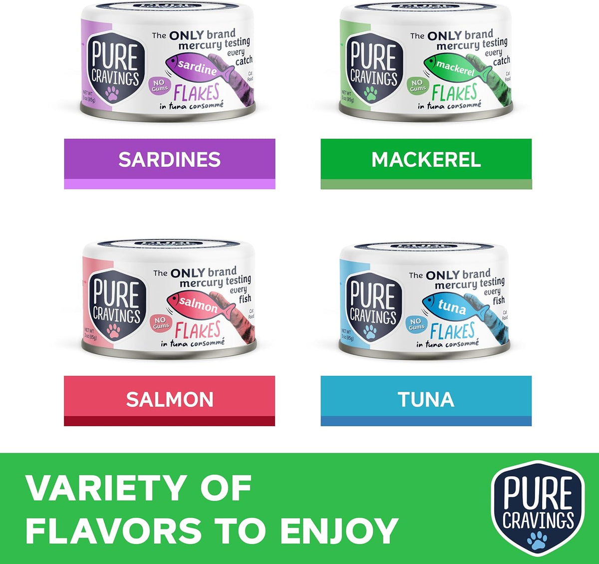 Flakes in Tuna Consommé, Canned Wet Cat Food Soup, 100% Mercury-Tested, Moist Can Fish, Grain-Free