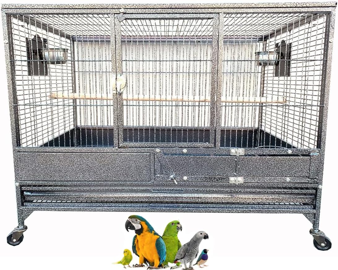 Extra Large Single Stacker Strong Heavy Duty Wrought Iron Breeder Parrot Aviary Bird Breeding