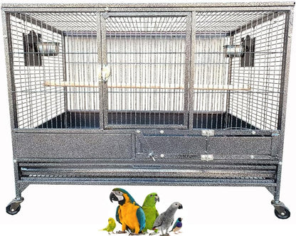 Extra Large Single Stacker Strong Heavy Duty Wrought Iron Breeder Parrot Aviary Bird Breeding