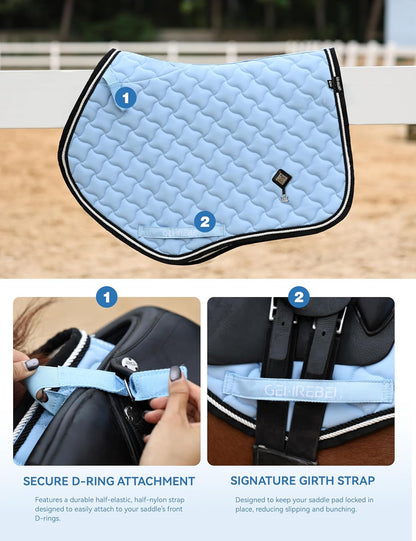 Close Contact Non-Slip Design Horse Riding Pad Moisture-Wicking Shock Absorbing English Saddle Pad