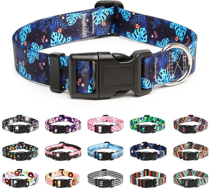 Mercano Adjustable Dog Collar - Special Design Patterns, Soft Nylon Comfortable Durable Pet Collar