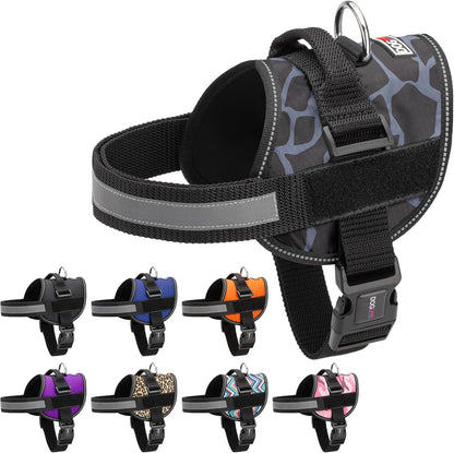 Dogline Dog Harness, Reflective No-Pull Adjustable Vest with Handle for Walking, Training