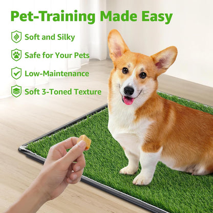 Dog Grass Large Potty Patch, Dog Litter Boxes Artificial Grass Bathroom Turf for Pet Training