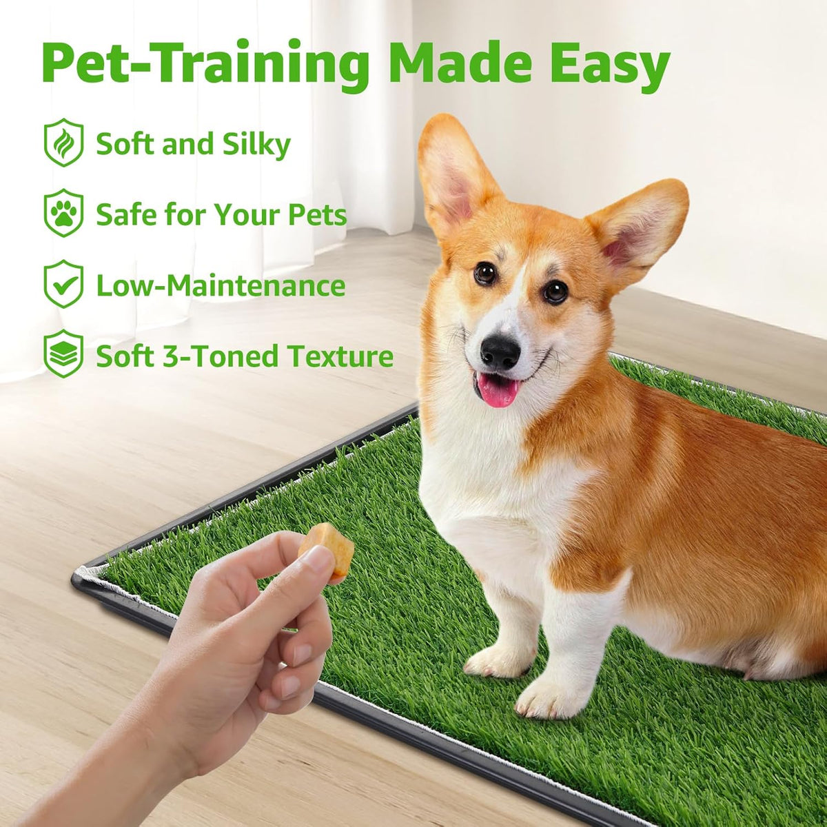 Dog Grass Large Potty Patch, Dog Litter Boxes Artificial Grass Bathroom Turf for Pet Training