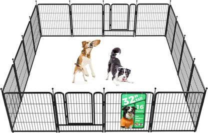 FXW Rollick Unleashed Dog Playpen for Indoor, Yard, RV Camping, 32 inch 16 Panels for Small and